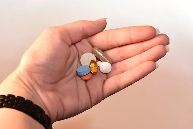 handful of various pills